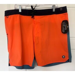 NEW Roark Boatman 2.0 17" Boardshorts Orange Blue Mens Size 38 NWT $89 MSRP